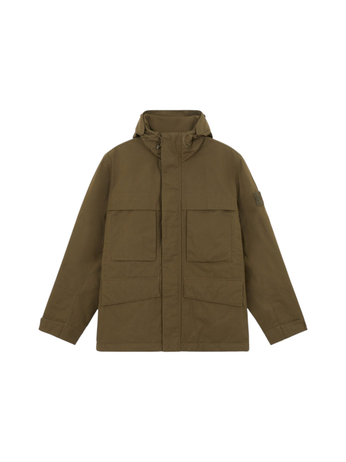 Stone Island 452F1 Weatherproof Cotton Canvas Ghost Cargo Jacket Military Green