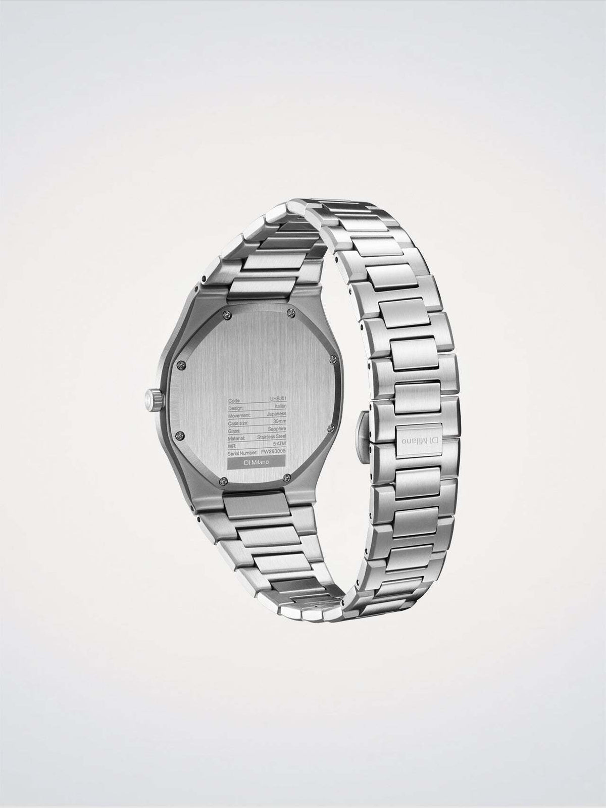 D1 Milano Groovy Black 39 mm Silver UHBJ01
