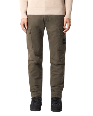 Stone Island 3100304 SUPIMA Cotton Twill Stretch-TC Cargo Pants Green