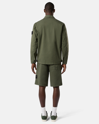 Stone Island 11910 SUPIMA COTTON TWILL STRETCH-TC Overshirt Sage Green