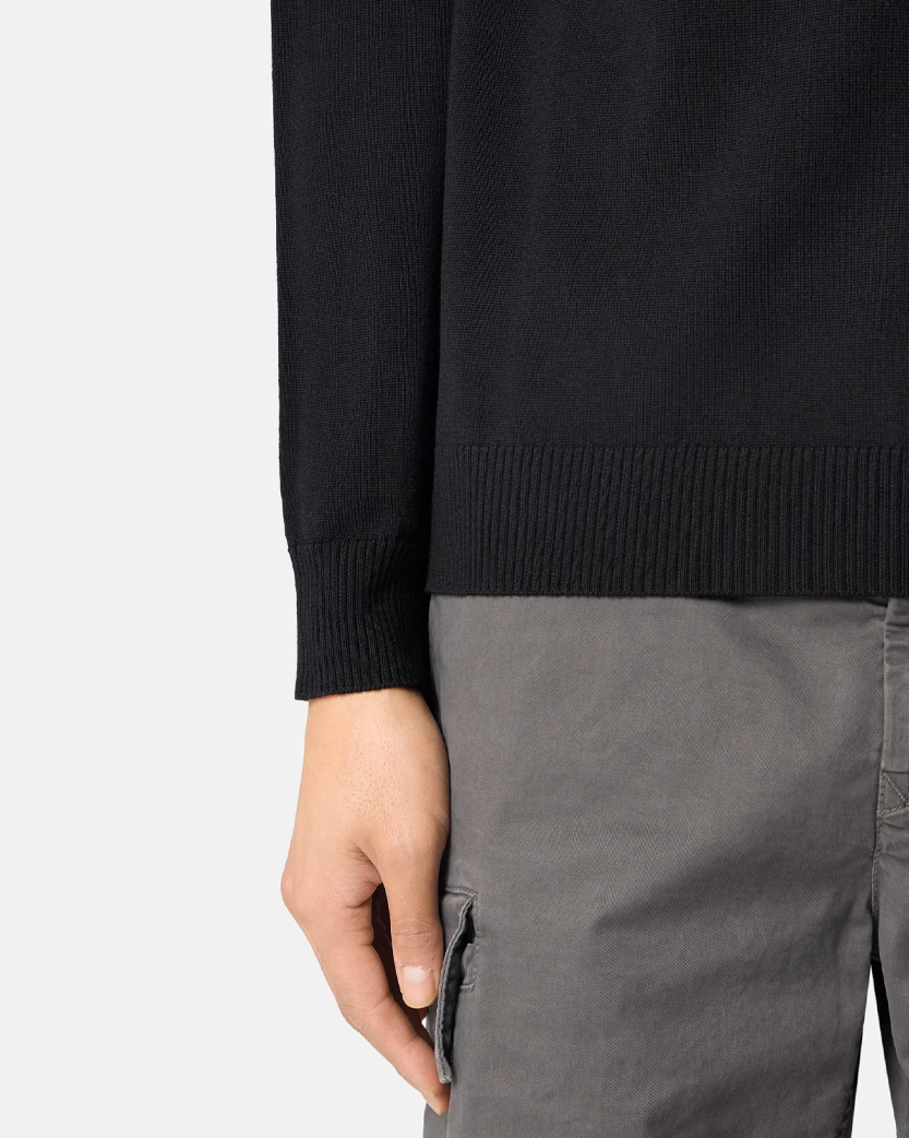 Stone Island 5100071 LIGHT PURE RWS WOOL Sweater Black