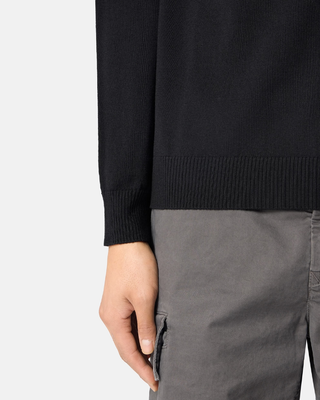 Stone Island 5100071 LIGHT PURE RWS WOOL Sweater Black
