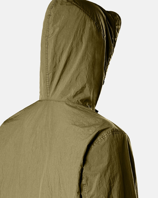 Stone Island 4100001 CRINKLE REPS NY Hooded Jacket Military Green