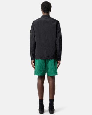 Stone Island 1200038 NYLON METAL IN ECONYL® Zip Overshirt Black