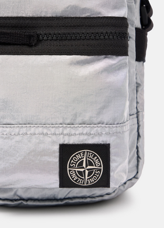 Stone Island 9200015 COATED NYLON METAL IN ECONYL® Pouch Bag Pearl Grey