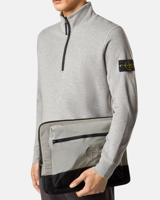 Stone Island 9200008 NYLON METAL IN ECONYL® Padded Laptop Case Pearl Grey