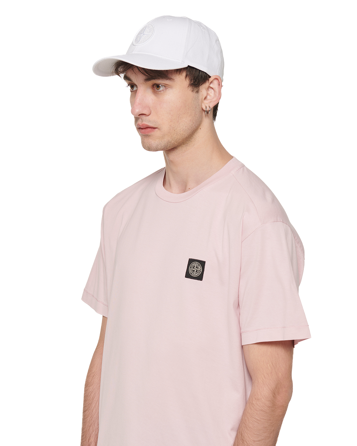Stone Island 99661 Logo Embroidery Cap White