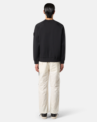 Stone Island 6100023 Light Organic Cotton Fleece Sweatshirt Black