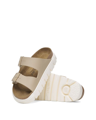 Birkenstock Arizona PAP Chunky Birko-Flor Slides Sandcastle 1029094