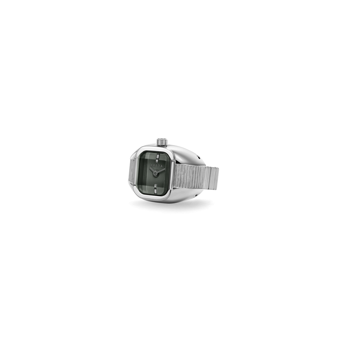 Breda Nocturne Time Ring Silver/Smoke 1755B