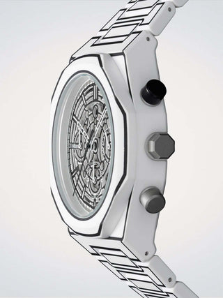 D1 Milano Polychrono Bracelet 40.5 mm White Sketch PHBJ13