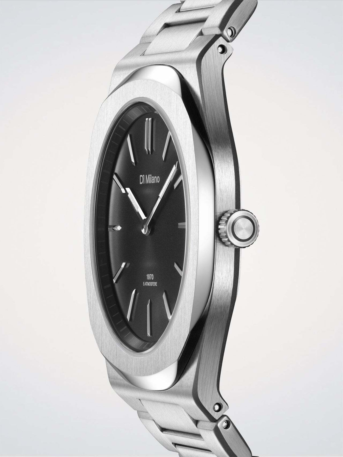 D1 Milano Groovy Black 39 mm Silver UHBJ01
