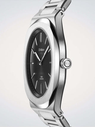 D1 Milano Groovy Black 39 mm Silver UHBJ01