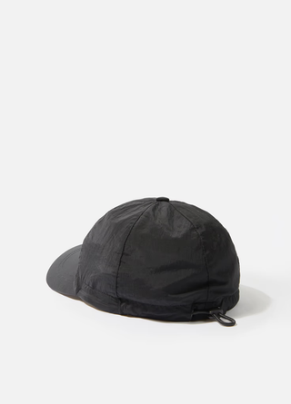 Stone Island 9100995 Nylon Metal 6-Panel Logo Cap Black