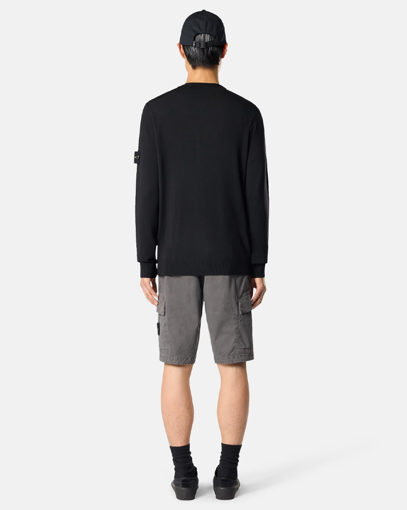 Stone Island 5100071 LIGHT PURE RWS WOOL Sweater Black