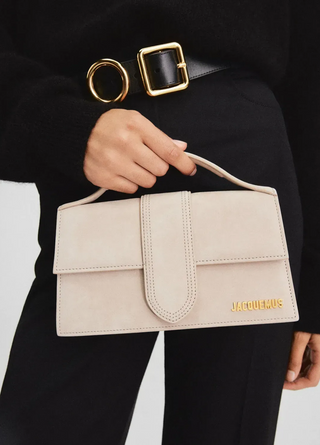 Jacquemus 'Le Grand Bambino' Leather Crossbody Handbag Dark Beige