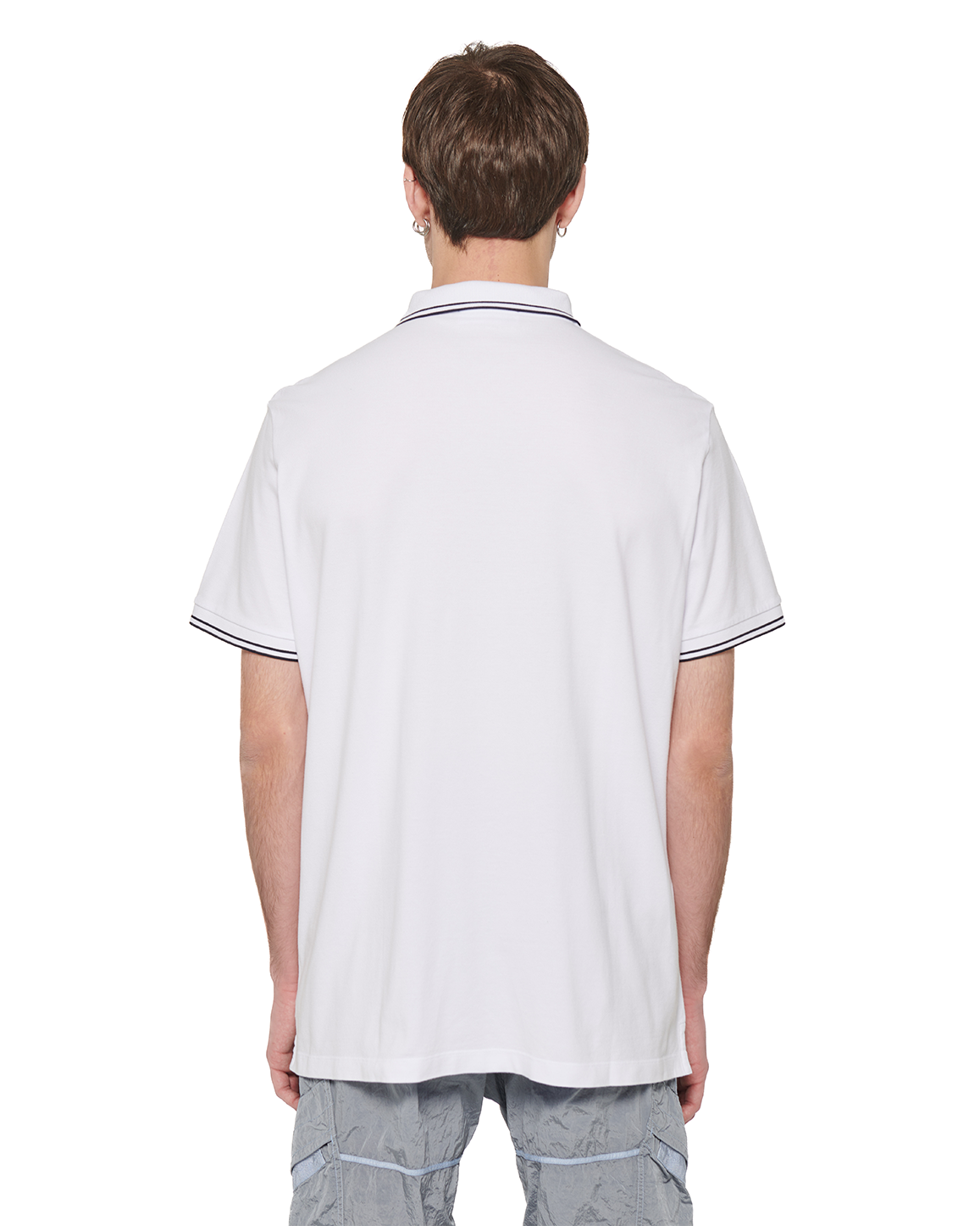 Stone Island 2SC18 Logo Polo Shirt White