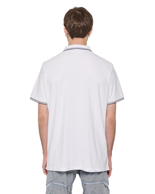 Stone Island 2SC18 Logo Polo Shirt White