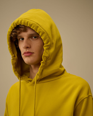 C.P. Company Lens Cotton Hoodie Antique Moss Yellow 20CMSS037A110044R