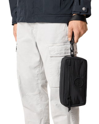 Stone Island 9200917 NYLON METAL IN ECONYL® Padded Zip Pouch Black
