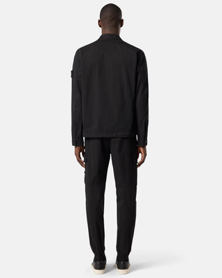 Stone Island 1200032 Zipped Cotton Jacket Black