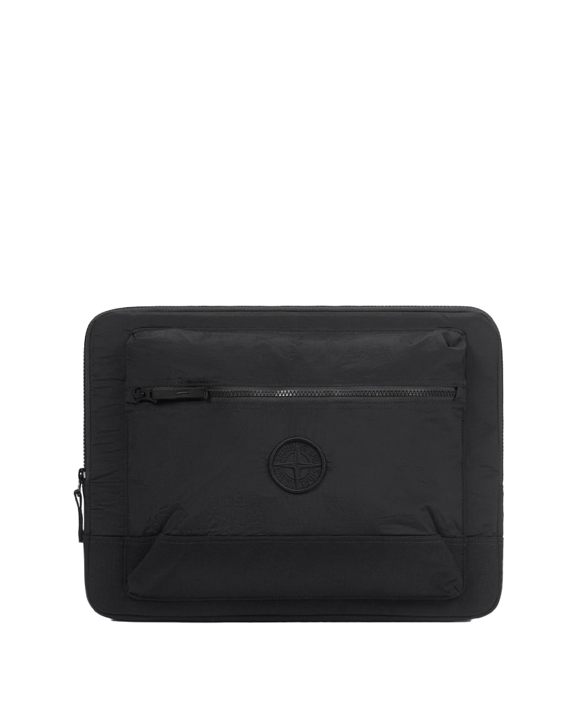 Stone Island 9200008 NYLON METAL IN ECONYL® Padded Laptop Case Black