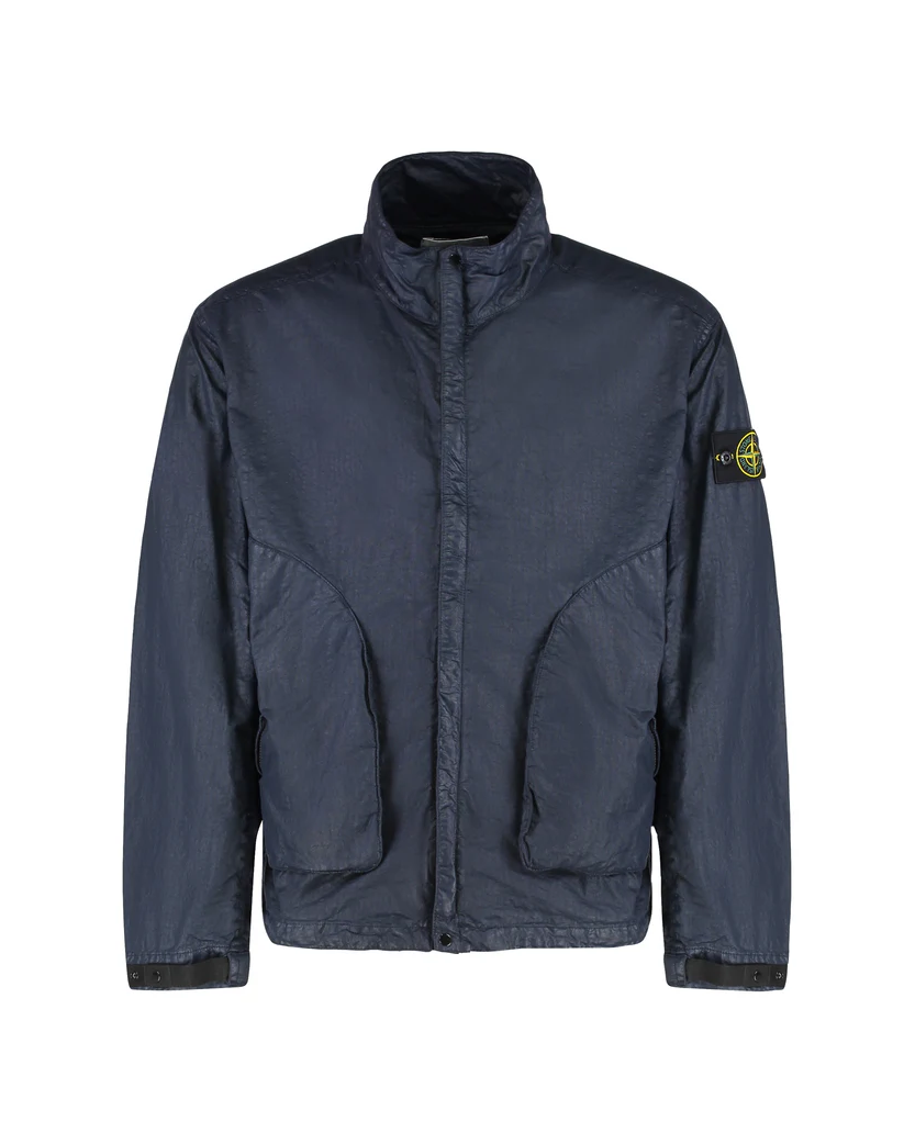 Stone Island 4100067 Organic Look Nylon PANAMA-TC Jacket Navy Blue