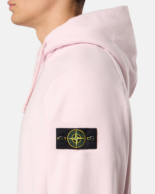 Stone Island 6100023 BRUSHED ORGANIC COTTON FLEECE Oversized Hoodie Pink