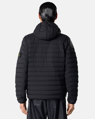 Stone Island 4100107 SEAMLESS TUNNEL NYLON DOWN-TC Hooded Down Jacket Black