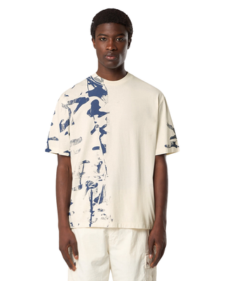 Stone Island 2100036 Combed Organic Cotton Jersey T-shirt 'Scan Camo' Print Ivory