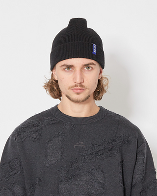 A-Cold-Wall Ribbed Structure Beanie Black