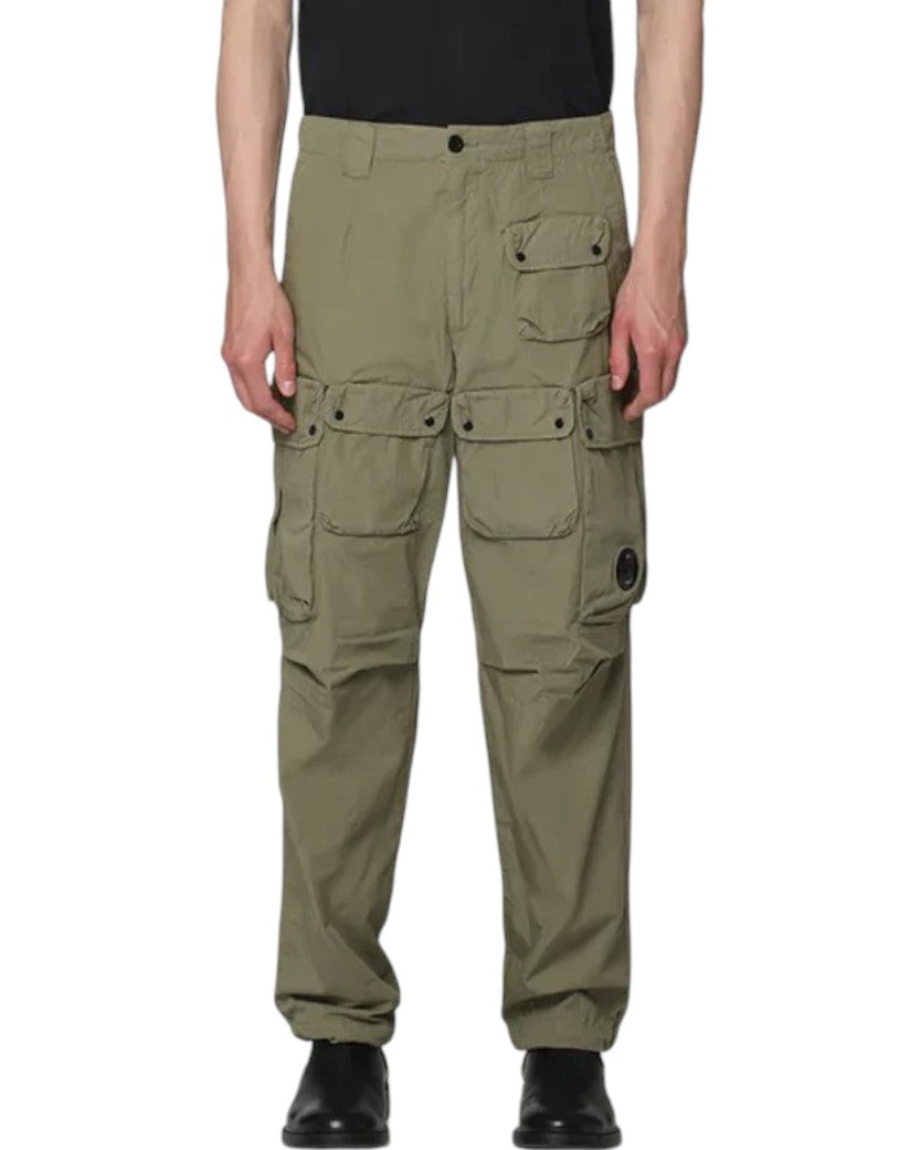 C.P. Company Multi-Pocket Cotton Trousers Green