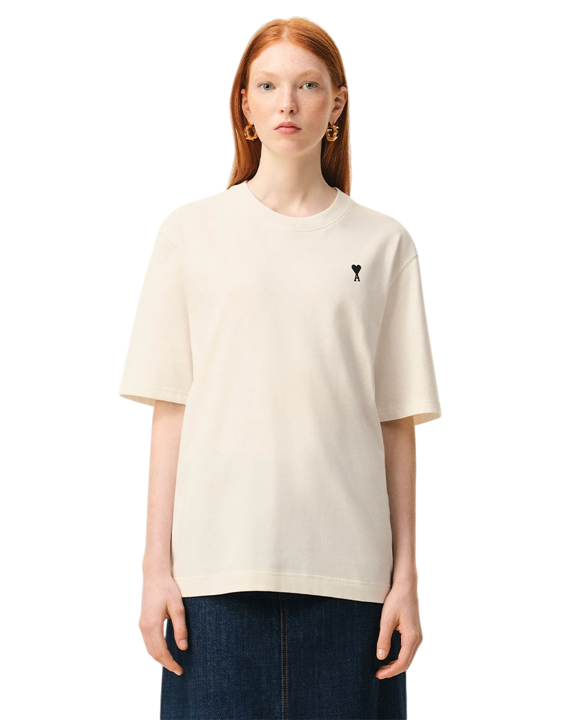 Ami Paris ADC Boxy Fit T-shirt Blanc Creme