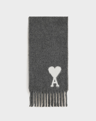 Ami Paris Ami de Coeur Scarf Dark Grey