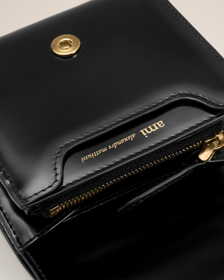 Ami Paris Compact Leather Wallet Noir