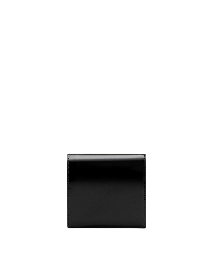 Ami Paris Compact Leather Wallet Noir