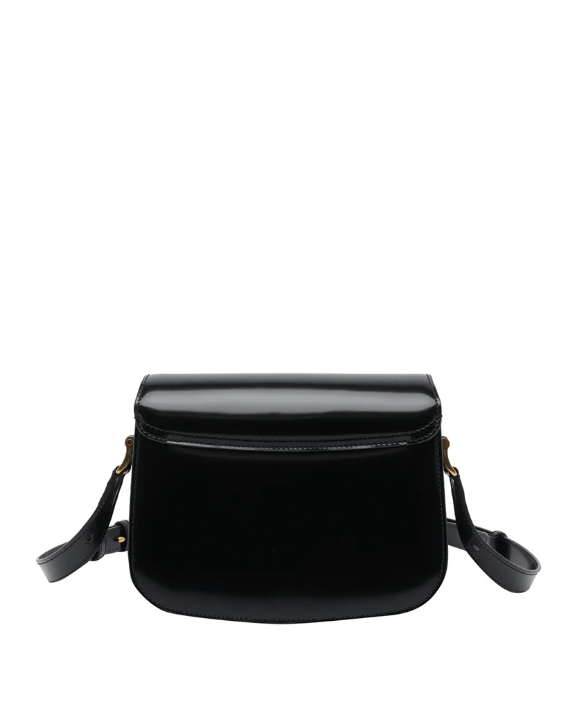 Ami Paris Leather Crossbody Bag Noir