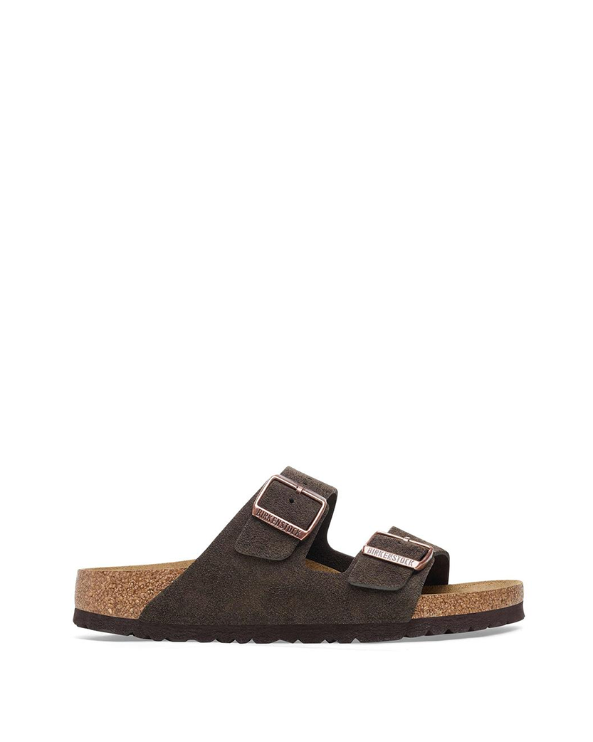 Birkenstock Arizona Suede Leather Slides Mocha 1027083