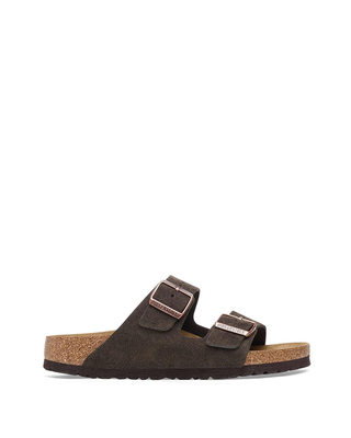 Birkenstock Arizona Suede Leather Slides Mocha 1027083