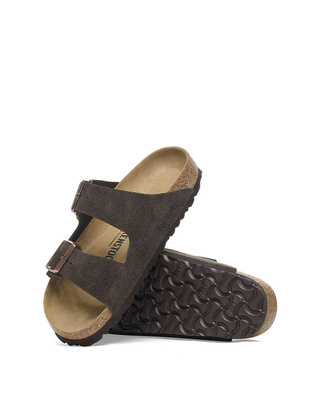 Birkenstock Arizona Suede Leather Slides Mocha 1027083