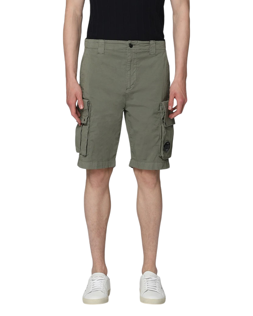 C.P. Company Twill Stretch Cargo Shorts Green 16CMBE295A006026O