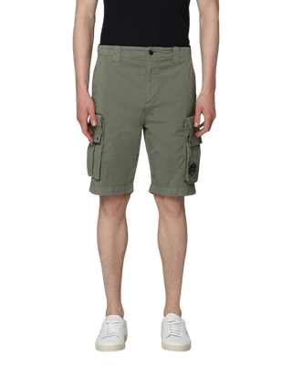 C.P. Company Twill Stretch Cargo Shorts Green 16CMBE295A006026O