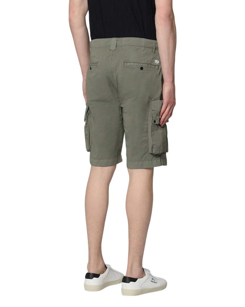 C.P. Company Twill Stretch Cargo Shorts Green 16CMBE295A006026O