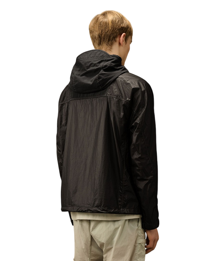 C.P. Company CS II Mixed Hooded Lens Jacket Black 18CMOW036A110030G