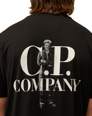 C.P. Company 30/1 Jersey Bold British Sailor T-Shirt Black