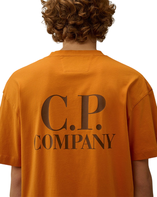 C.P. Company 30/1 Jersey Printed Graphics T-Shirt Orange 20CMTS086A005100W