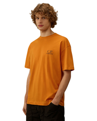C.P. Company 30/1 Jersey Printed Graphics T-Shirt Orange 20CMTS086A005100W