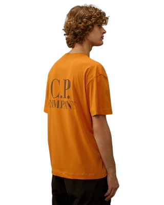 C.P. Company 30/1 Jersey Printed Graphics T-Shirt Orange 20CMTS086A005100W