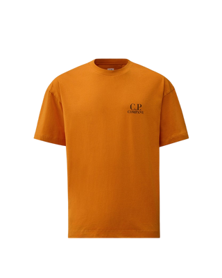 C.P. Company 30/1 Jersey Printed Graphics T-Shirt Orange 20CMTS086A005100W