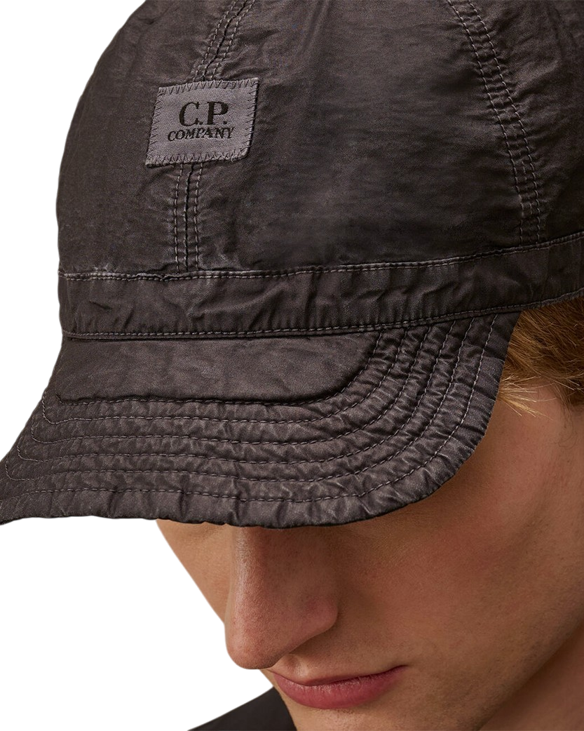 C.P. Company 50 Fili Wax Cap Black 20CMAC125A110543D